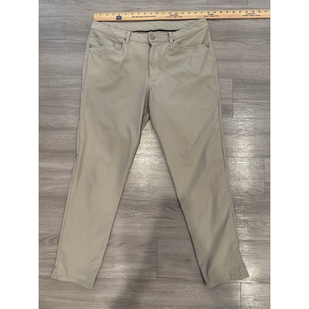 Lululemon ABC Pant Slim Men's Size 36 Warpstreme Tan Beige